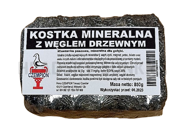 Minerální kostka s dřevěným uhlím - Czempion