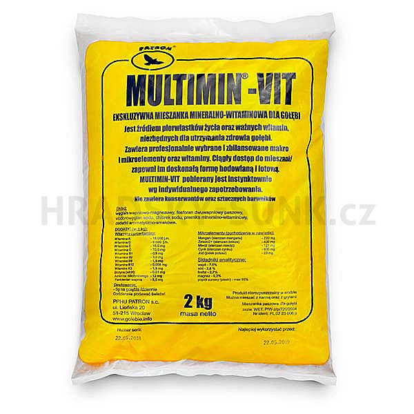 Multimin-VIT,  vyvážené vitaminy, makro a mikroprvky - 25kg pro holuby a drůbež